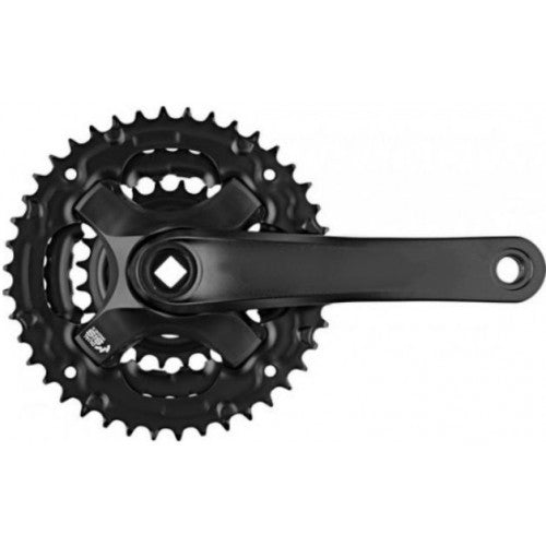 Samox crankset 170 mm triple 42 32 22 t mat zwart - 4 mm