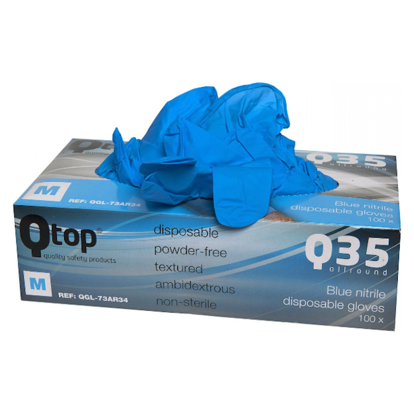 Qtcycletech Iqtop nitril handschoenen dispenser maat l per 100 stuks