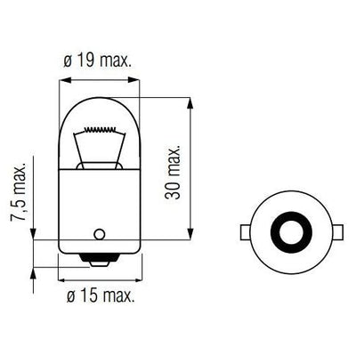 Bosma Lamp 12V-10W BA15S