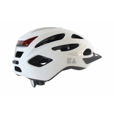 Qtcycletech Qt cycle tech helm urban 52-58 cm mat wit led verlichting 2810372