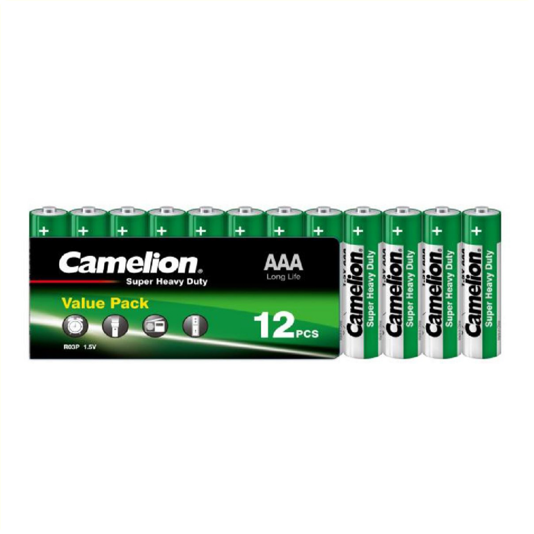 Camelion aaa zink-carbon batterijen per 12