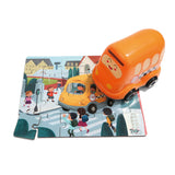Topbright Houten Legpuzzel School met Schoolbus, 24st. - afbeelding 1