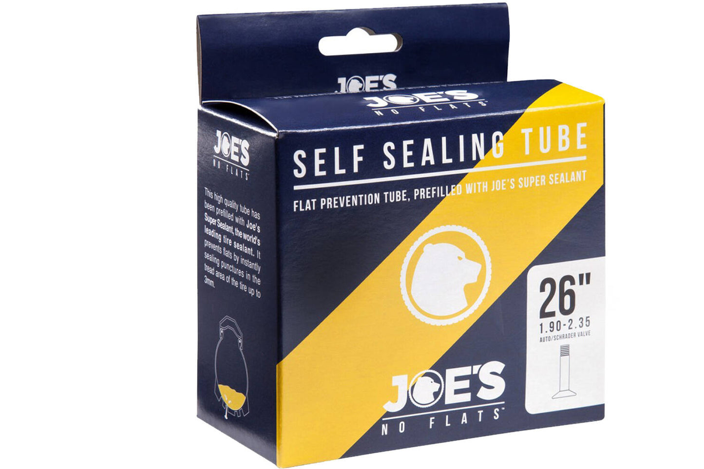 Joe's no flats Binnenband self sealing tube yellow gel fv 26x1.90-2.35