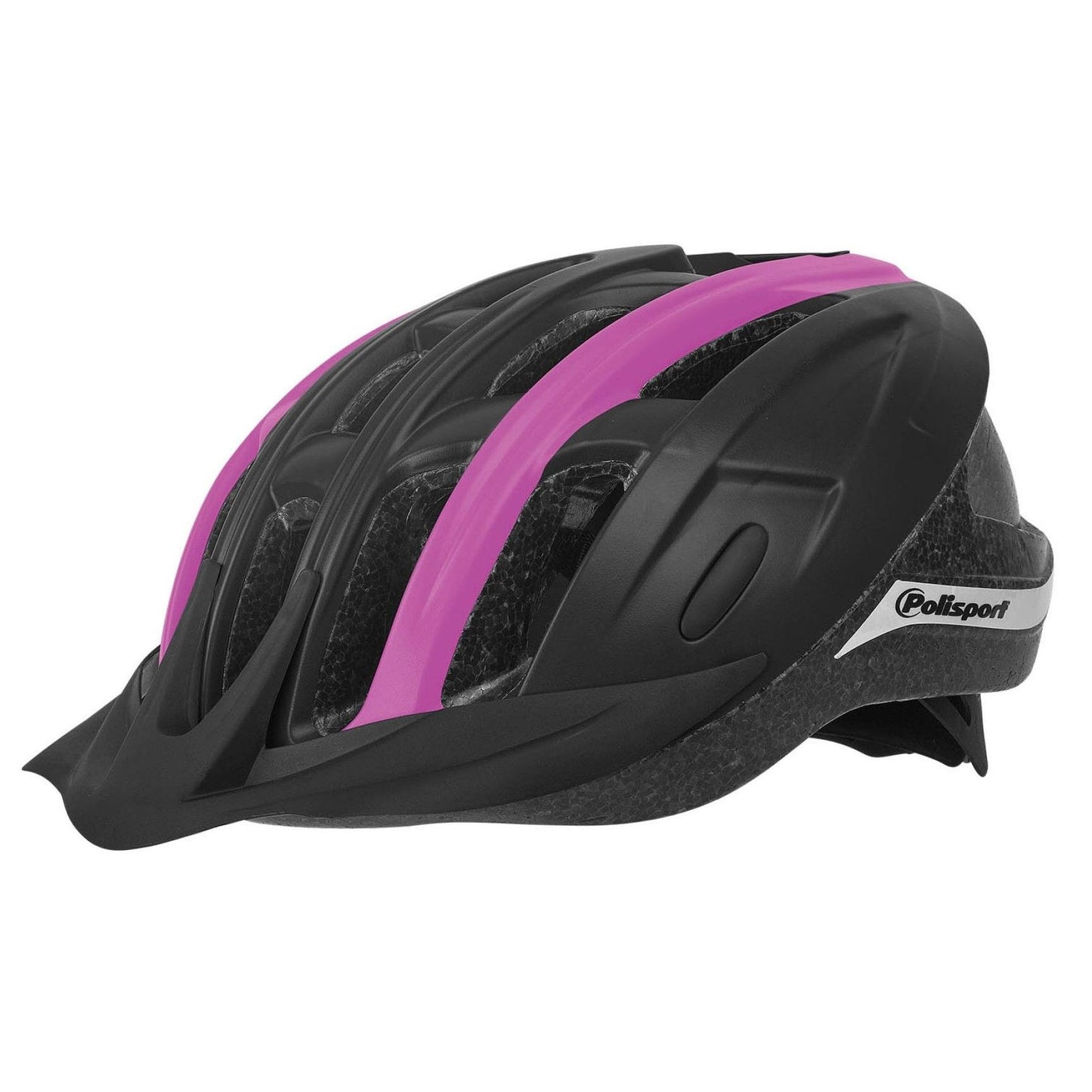 Polisport ride in fietshelm m 54-58cm zwart fuchsia