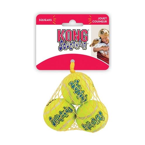 Kong Squeakair tennisbal geel met piep