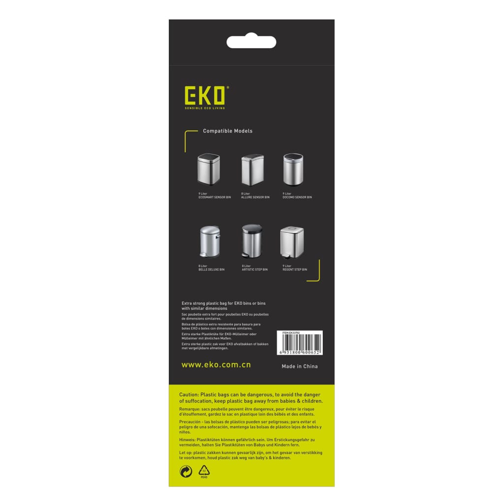 EKO EKO Vuilniszakkenset B 24x25 st 7-9 L wit