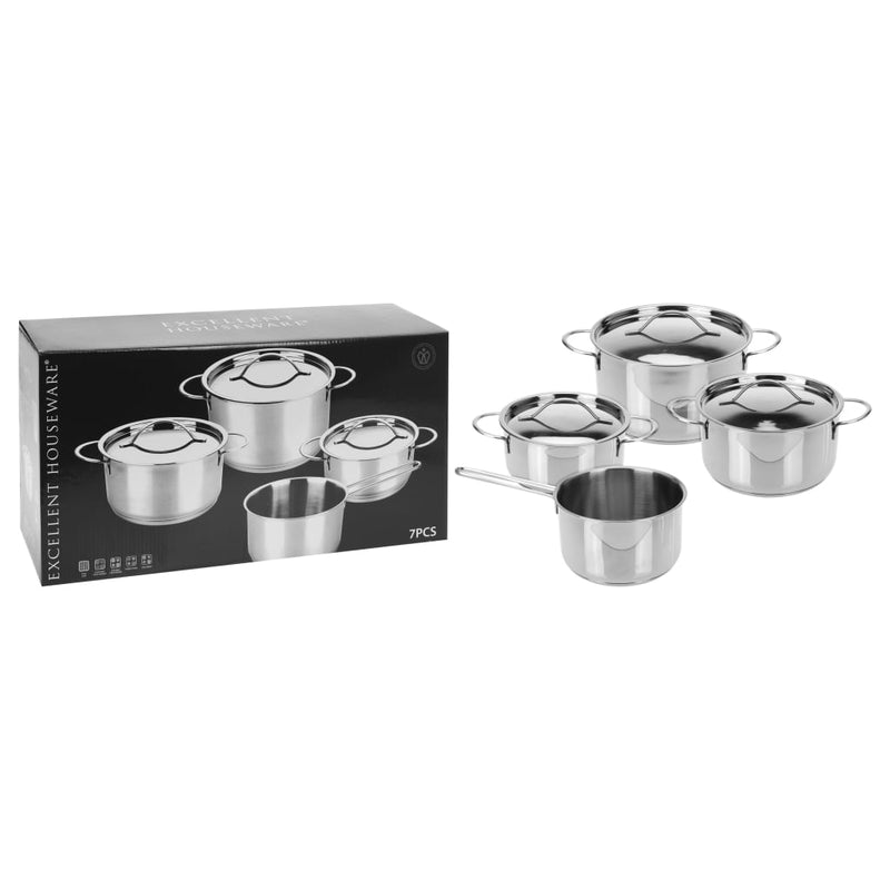 Excellent houseware pannenset 7-delig rvs