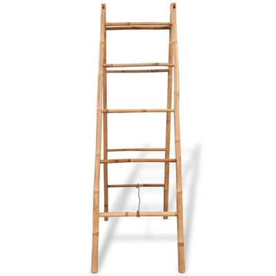 VidaXL Dubbele handdoekenladder met 5 tredes 50x160 cm bamboe