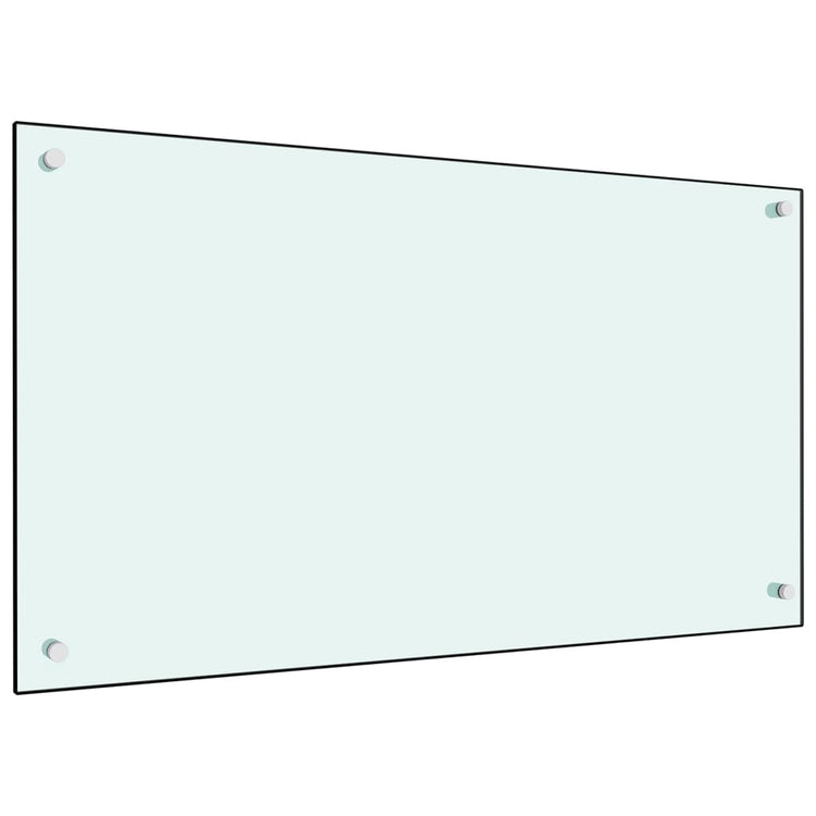 VidaXL Spatscherm keuken 90x50 cm gehard glas wit