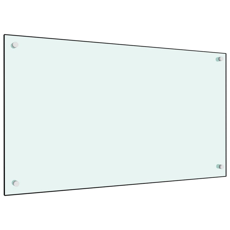 VidaXL Spatscherm keuken 90x50 cm gehard glas wit
