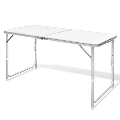 VidaXL Campingtafel inklapbaar en verstelbaar 120x60 cm aluminium
