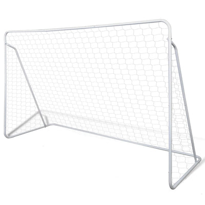 VidaXL Voetbalgoals 2 st 240x90x150 cm staal