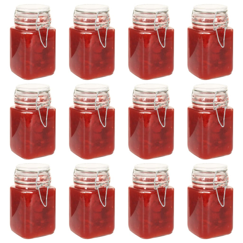 VidaXL Jampotten met sluiting 12 st 260 ml glas