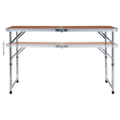 VidaXL Campingtafel inklapbaar 120x60 cm aluminium