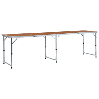 VidaXL Campingtafel inklapbaar 240x60 cm aluminium