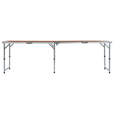 VidaXL Campingtafel inklapbaar 240x60 cm aluminium