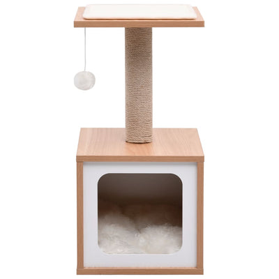 Vidaxl kattenkrabpaal met sisal krabmat 62 cm