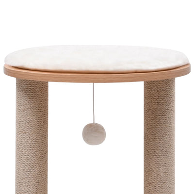 VidaXL Kattenkrabpaal klein met krabpalen 44 cm