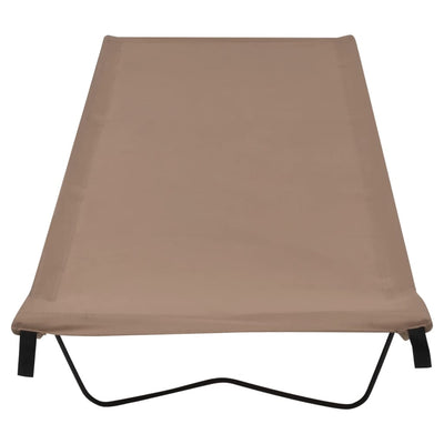 VidaXL Campingbed 180x60x19 cm oxford stof en staal taupe