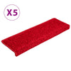 VidaXL Trapmatten 5 st 65x21x4 cm rood