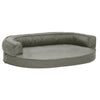 VidaXL Hondenbed ergonomisch linnen-look 75x53 cm grijs