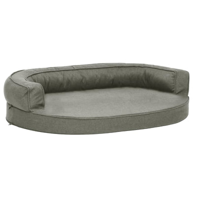 VidaXL Hondenbed ergonomisch linnen-look 75x53 cm grijs