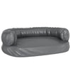 VidaXL Hondenmand met ergonomisch schuim 60x42 cm kunstleer grijs