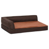 VidaXL Hondenbed ergonomisch linnen-look 75x53 cm fleece bruin