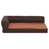VidaXL Hondenbed ergonomisch linnen-look 75x53 cm fleece bruin