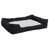 VidaXL Hondenmand linnen-look 85,5x70x23 cm fleece zwart en wit