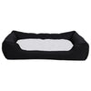 VidaXL Hondenmand linnen-look 85,5x70x23 cm fleece zwart en wit