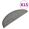 VidaXL Trapmatten 15 st 65x21x4 cm grijs
