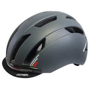 Qt cycle tech helm led inmold urban flux mat d grijs 52-58 cm 2810388