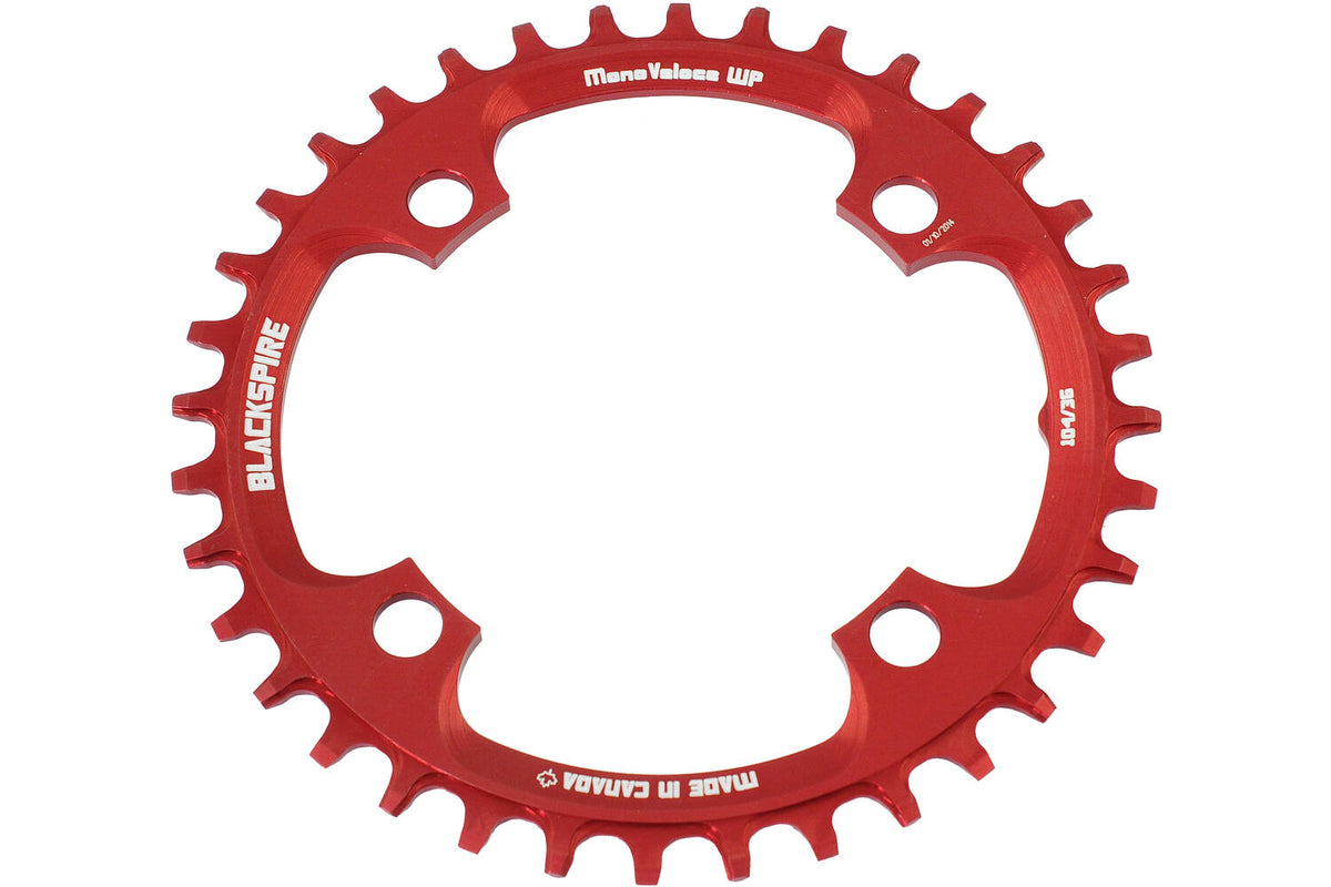 Blackspire Kettingblad snaggletooth 104 36 rood