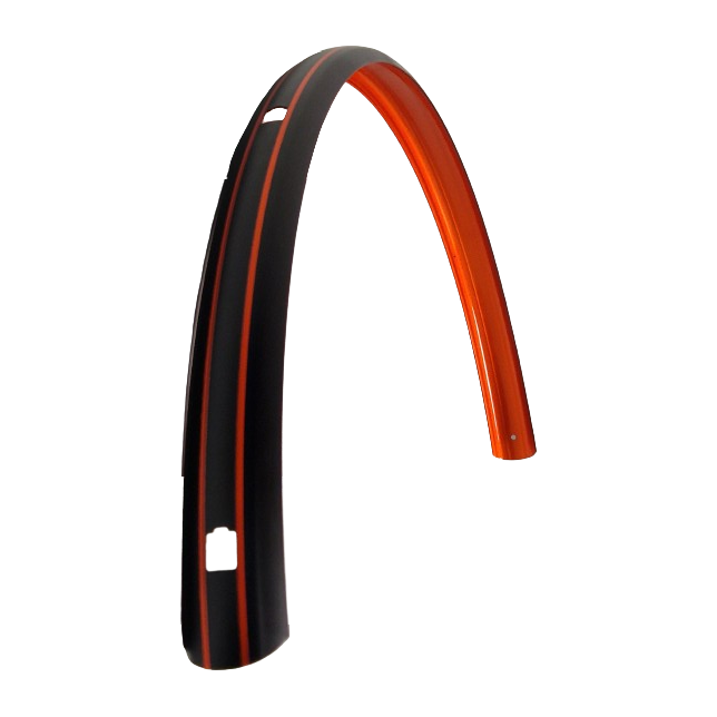 Sks Achterspatbord 28 inch kunststof 46 mm mat zwart rood