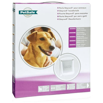 Petsafe Hondenluikje medium wit transparant