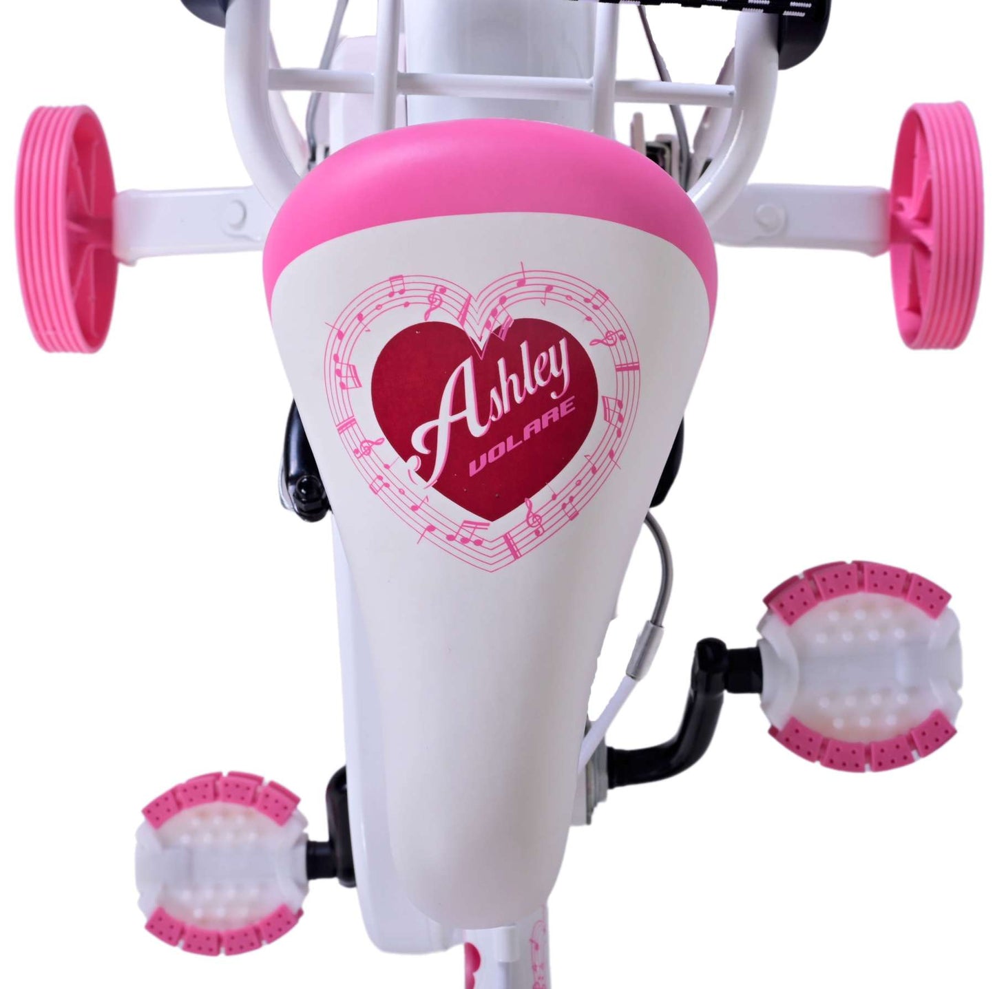 Volare Ashley Kinderfiets - Meisjes - 14 inch - Wit - Twee Handremmen