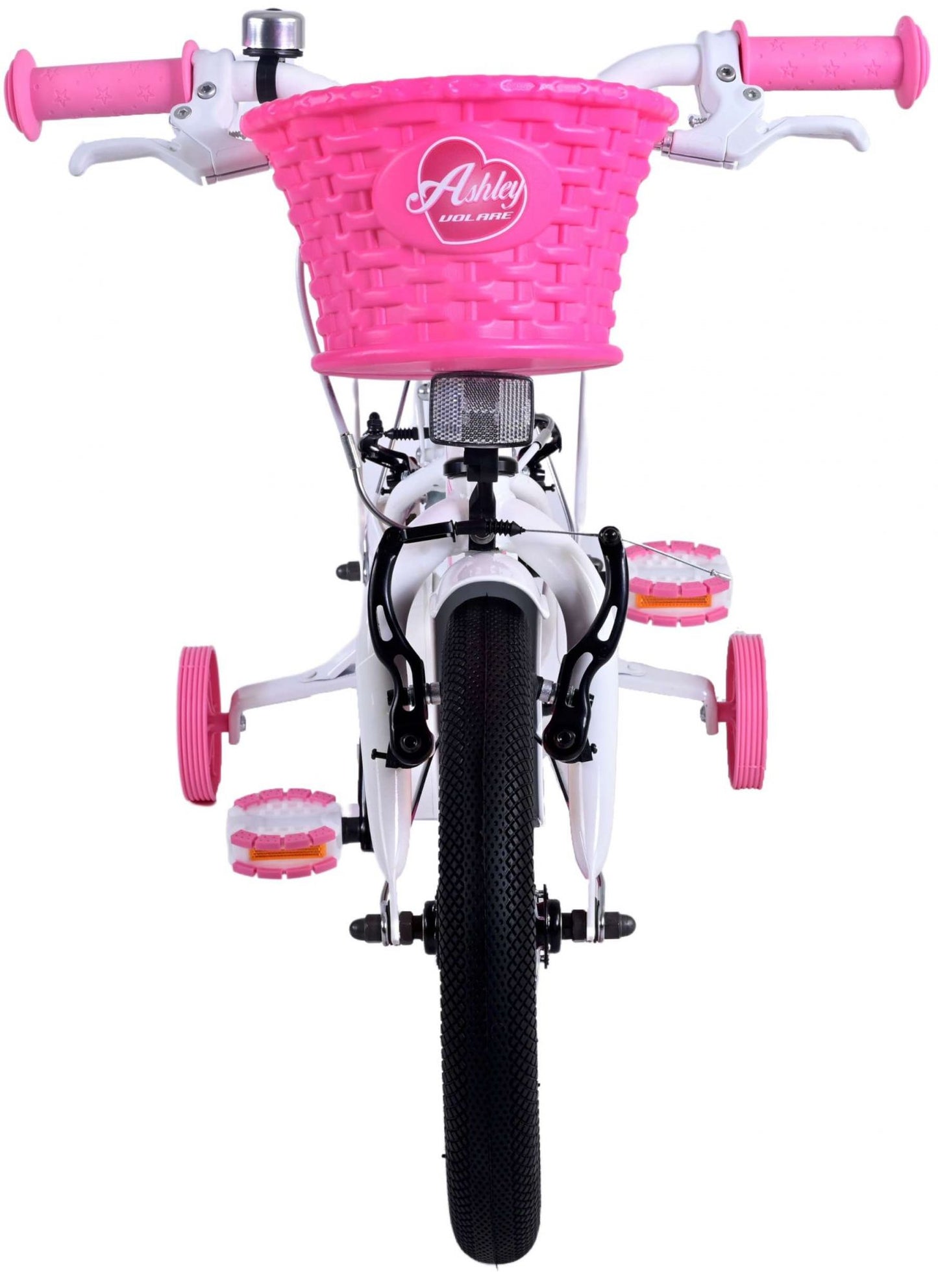 Volare Ashley Kinderfiets - Meisjes - 14 inch - Wit - Twee Handremmen