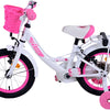 Volare Ashley Kinderfiets - Meisjes - 14 inch - Wit - Twee Handremmen