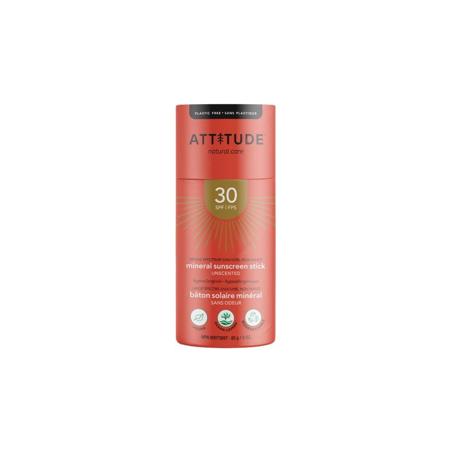 Attitude Zonnebrandstick SPF 30 Ongeparfumeerd