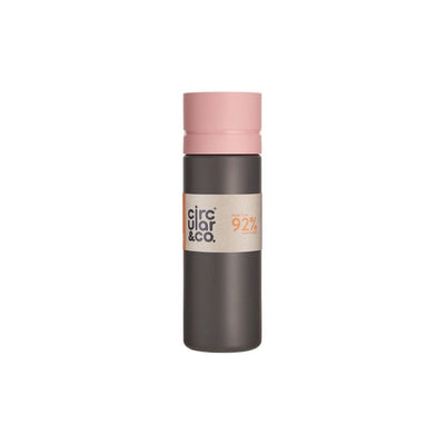 Circular Co. Circular Waterfles 600 ml Zwart Roze