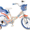 Stitch Stitch Kinderfiets Meisjes 16 inch Creme Koraal Blauw Twee handremmen