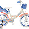 Stitch Stitch Kinderfiets Meisjes 16 inch Creme Koraal Blauw Twee handremmen