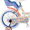 Stitch Stitch Kinderfiets Meisjes 16 inch Creme Koraal Blauw Twee handremmen