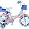 Stitch Stitch Kinderfiets Meisjes 14 inch Creme Koraal Blauw Twee handremmen