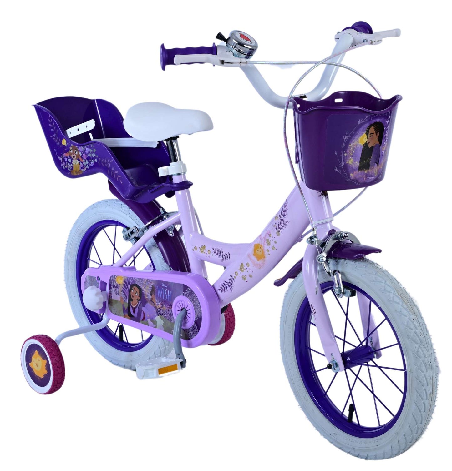 Wish Wish Kinderfiets Meisjes 14 inch Paars Twee handremmen