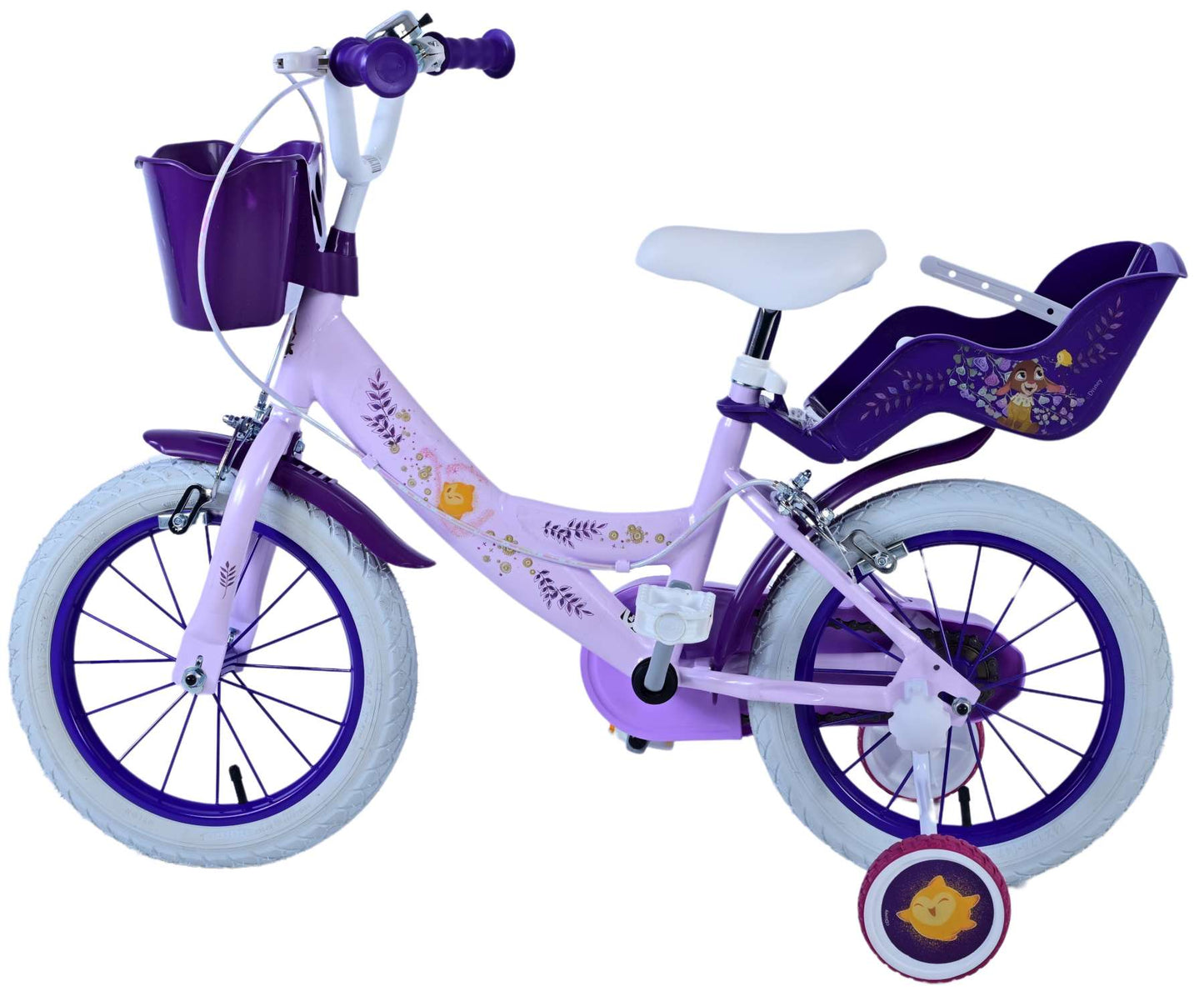 Wish Wish Kinderfiets Meisjes 14 inch Paars Twee handremmen