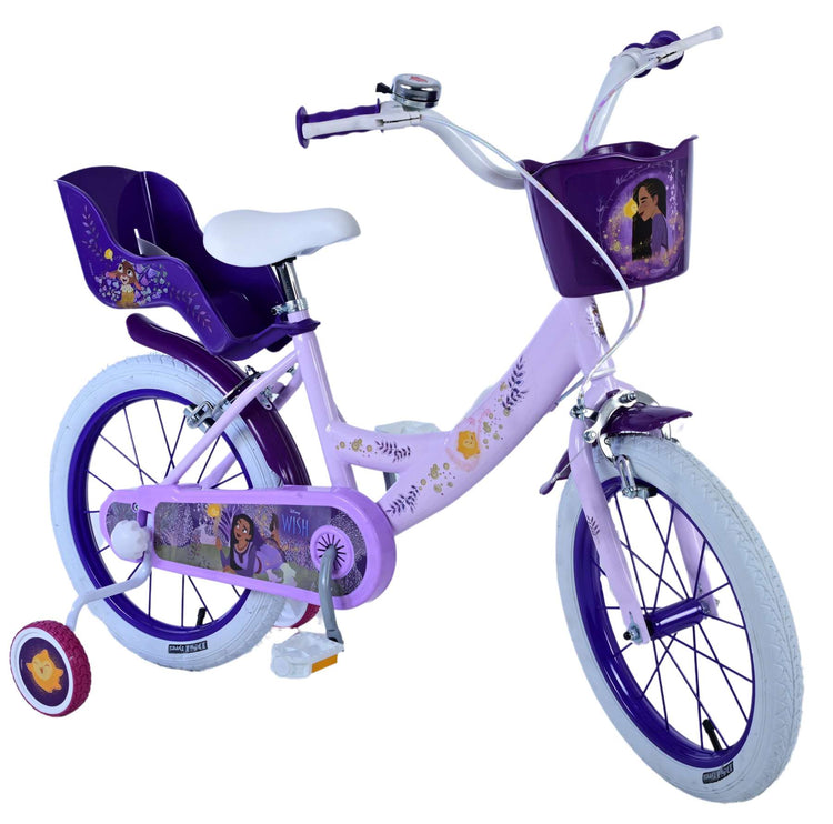 Wunsch disney wish kinderfiets - meisjes - 16 inch - paars - twee handremmen