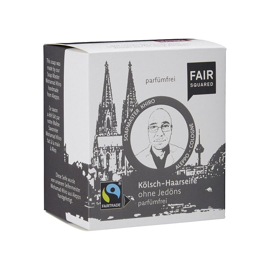 Fair Squared Shampoo Bar voor een gladde kop 80 gr.