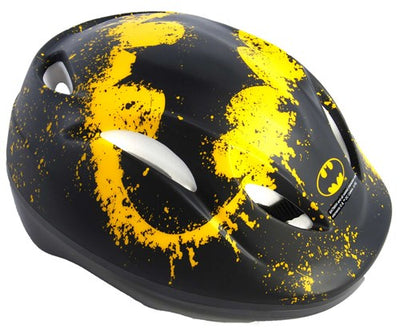 skate fietshelm Batman juniGoud 52-56 cm zwart geel